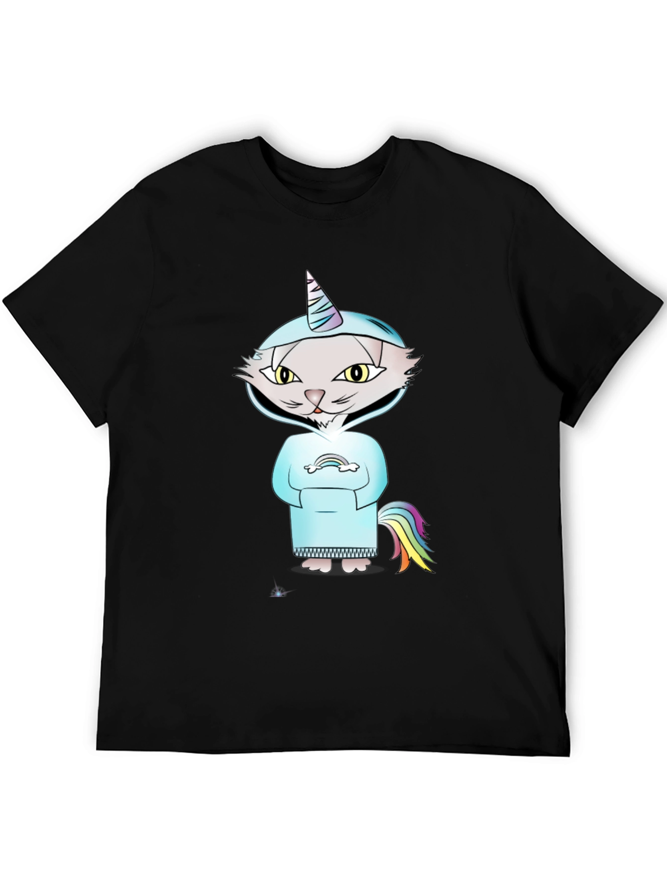 Unicorn Cat T-Shirt - Cartoon Graphic Tee