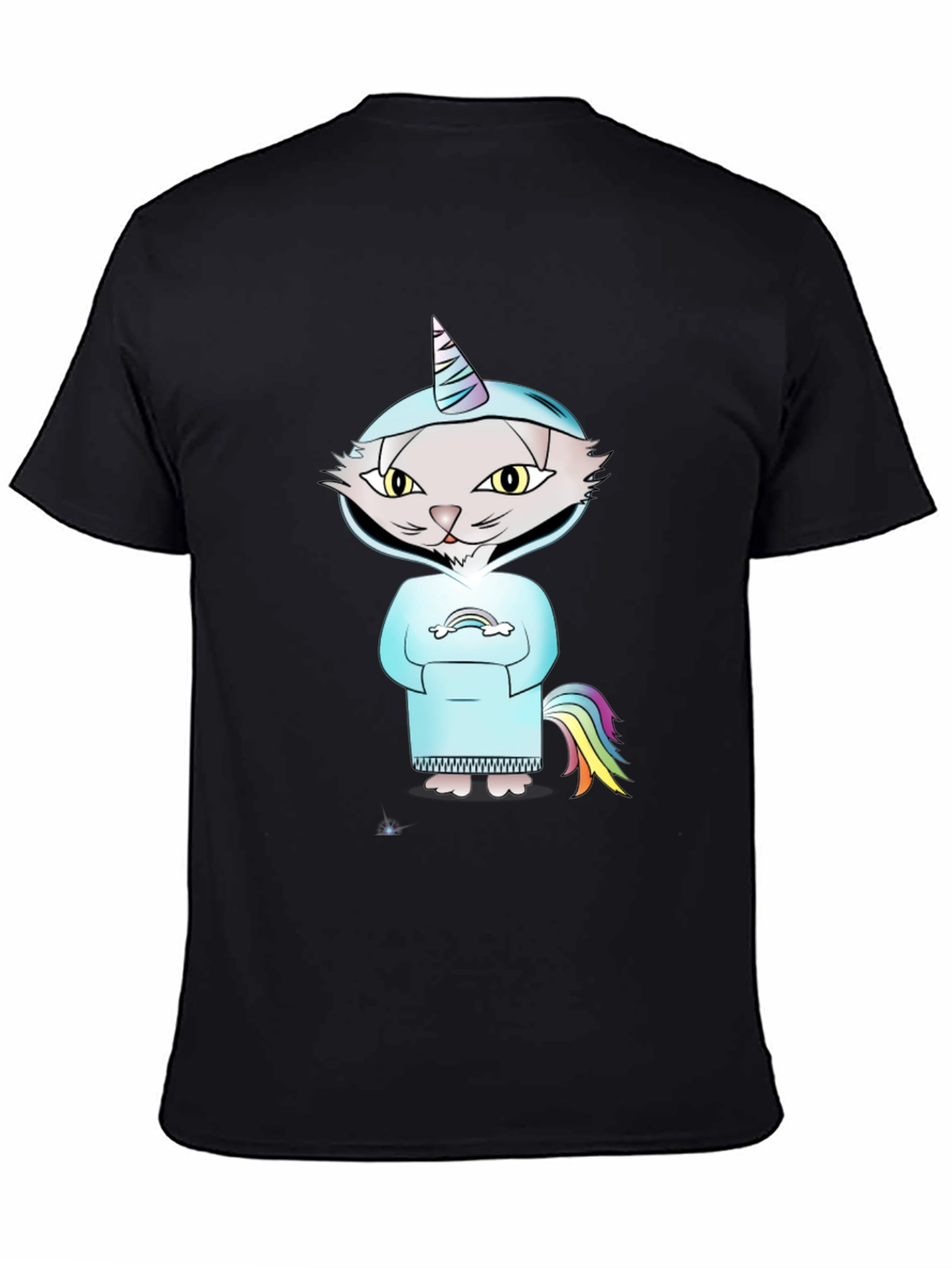 Unicorn Cat T-Shirt - Cartoon Graphic Tee