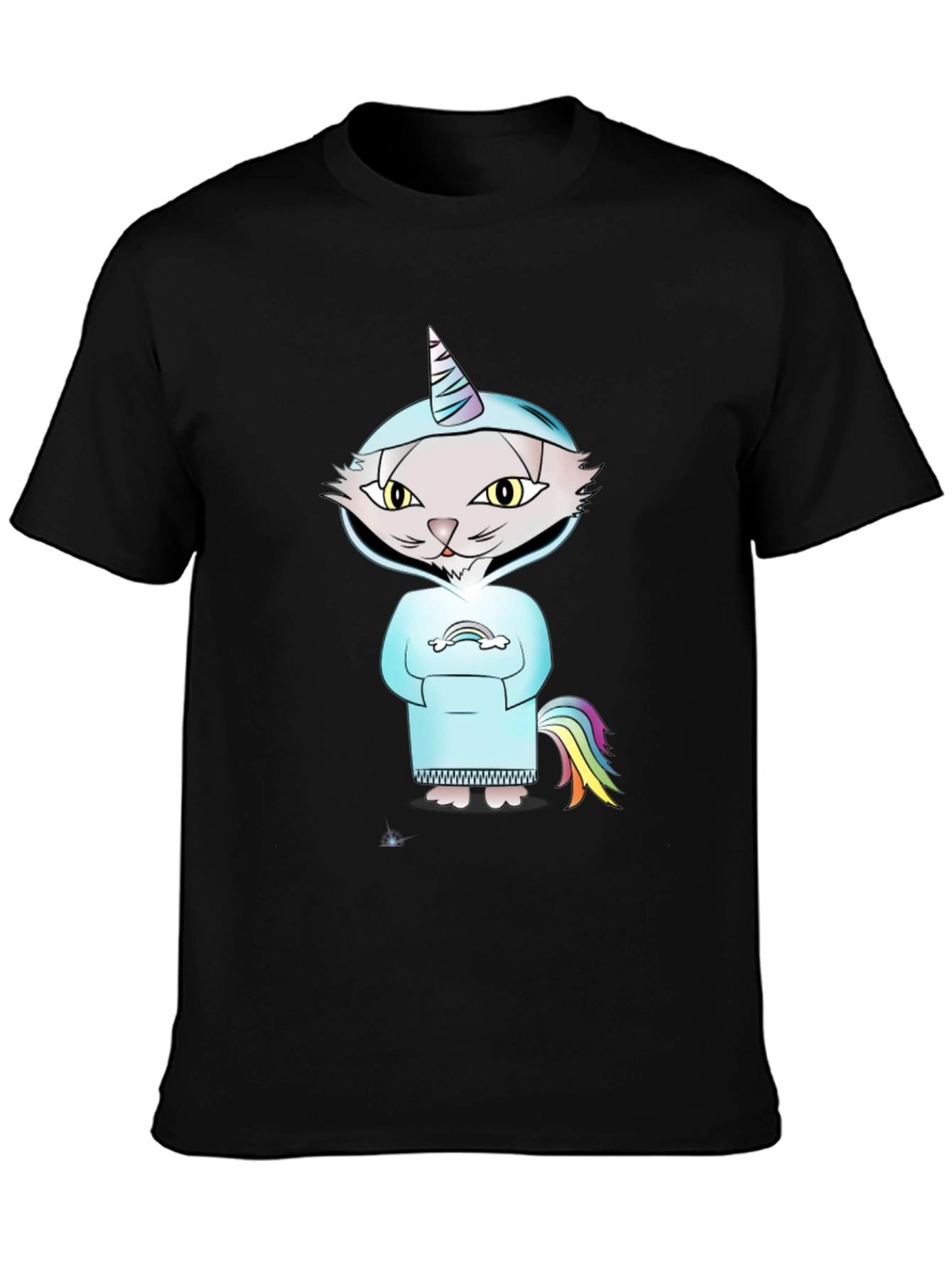 Unicorn Cat T-Shirt - Cartoon Graphic Tee