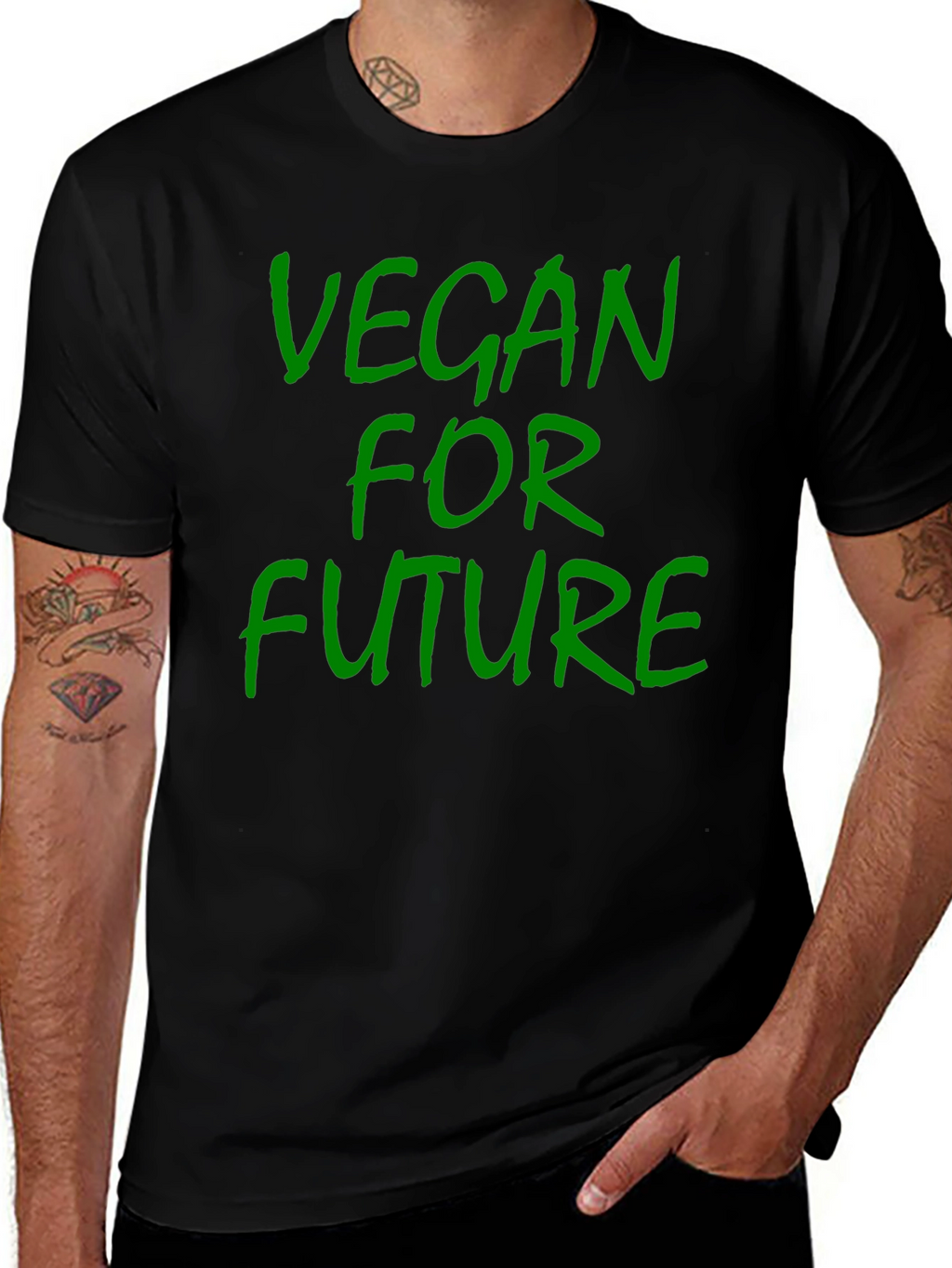 Vegan For Future Black T-Shirt