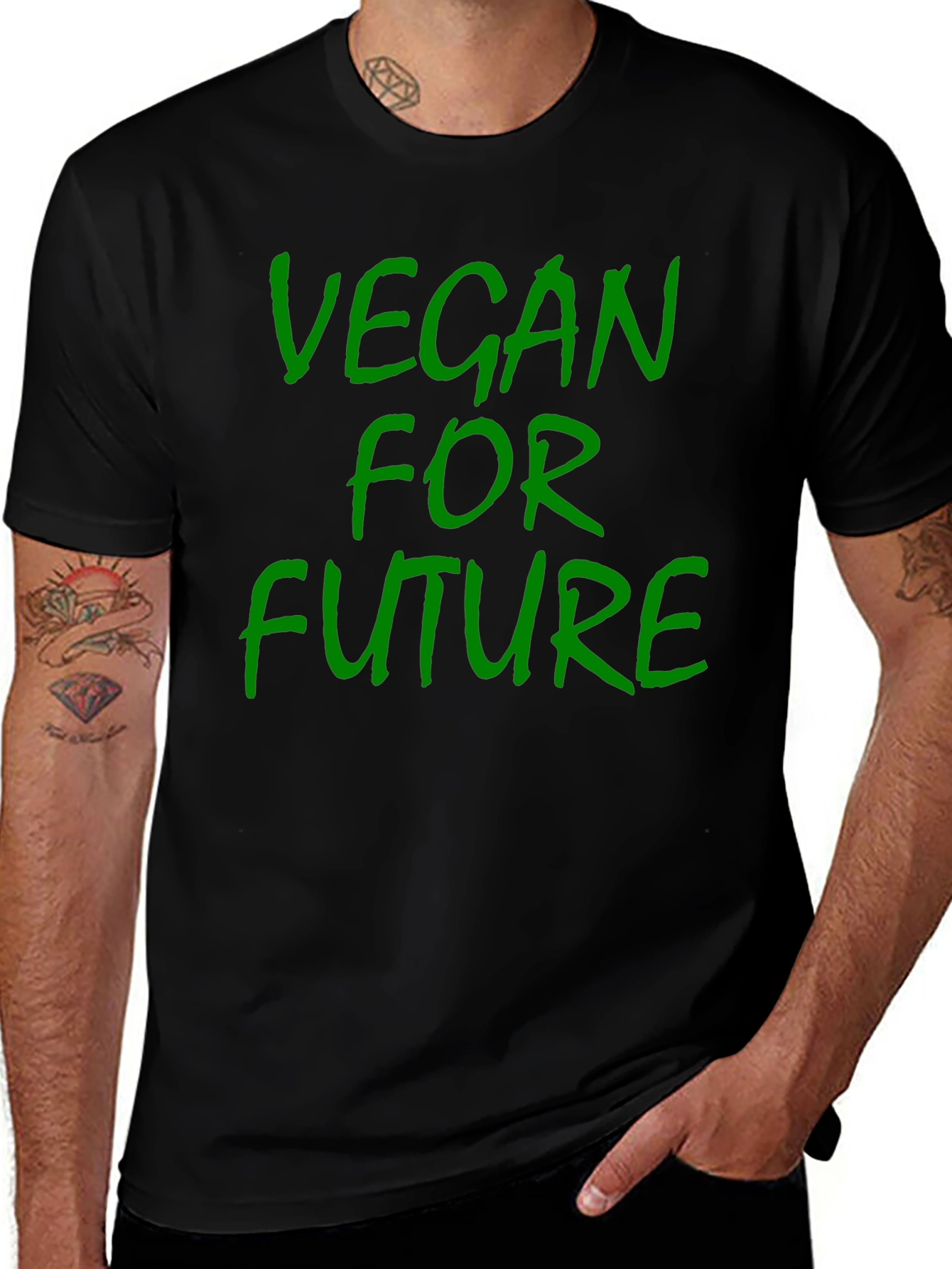 Vegan For Future Black T-Shirt