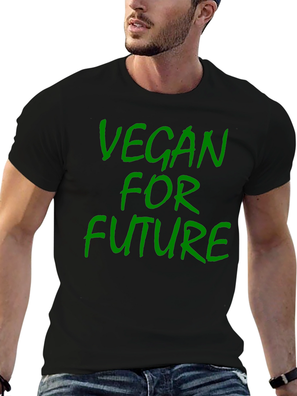 Vegan For Future Black T-Shirt