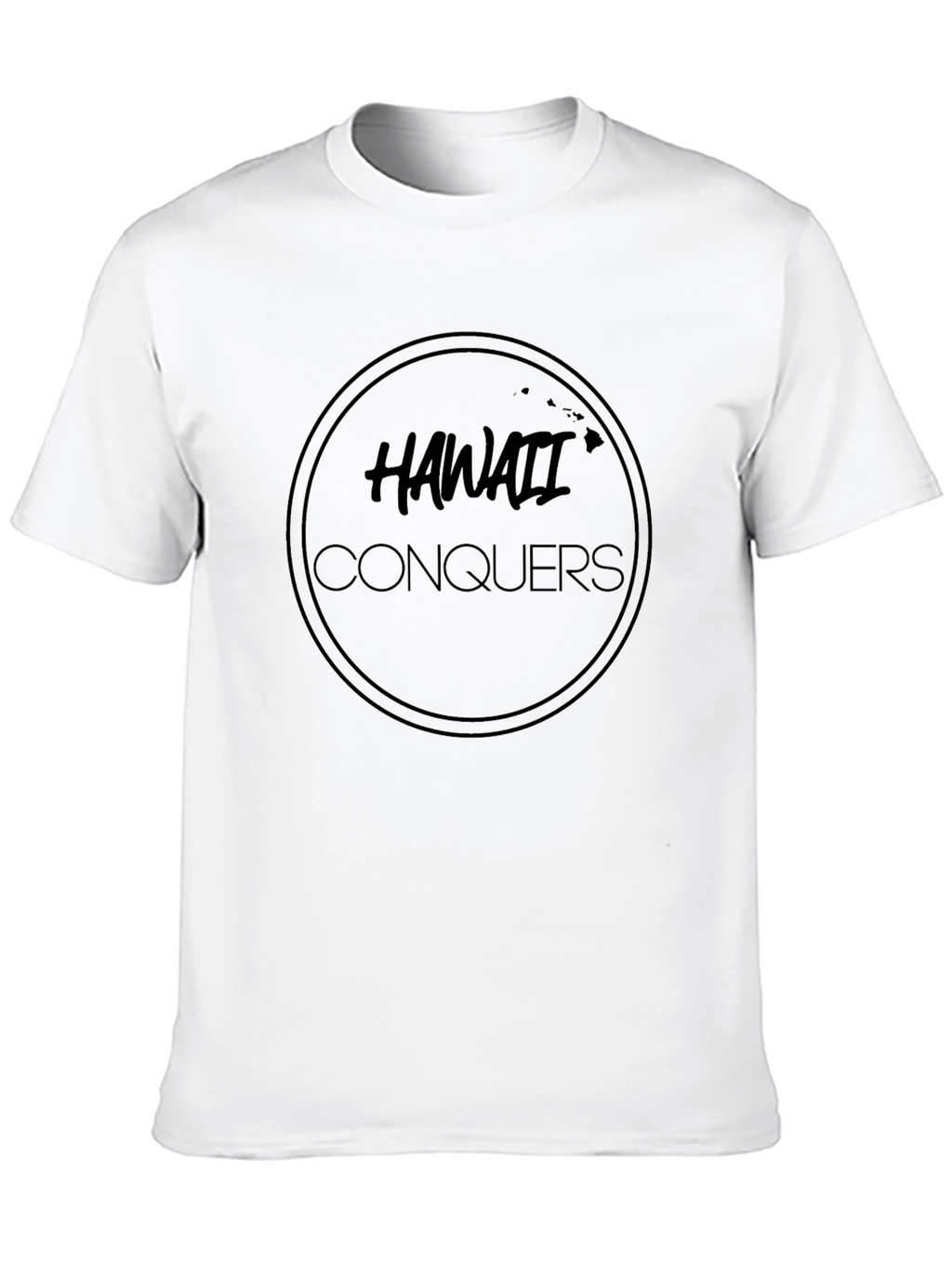 Hawaii Conquers Black Graphic Tee