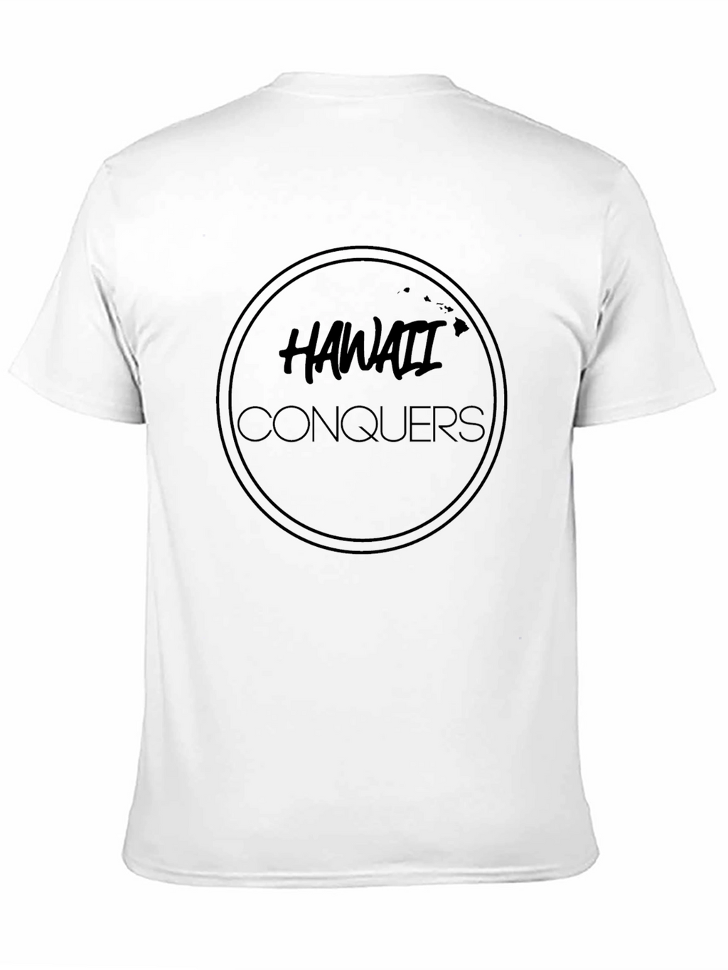 Hawaii Conquers Black Graphic Tee