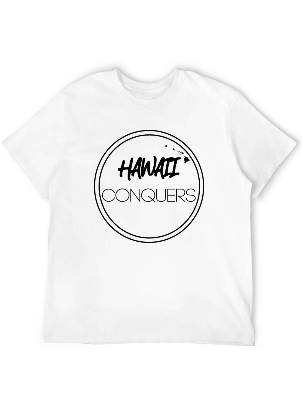 Hawaii Conquers Black Graphic Tee