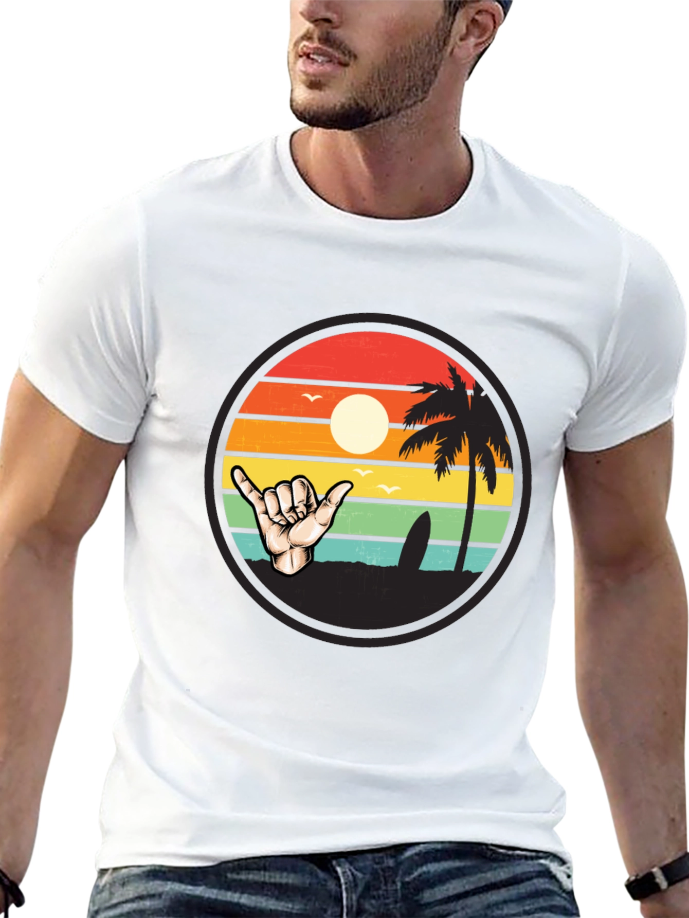 Surf Shaka Graphic Tee - Island Vibes