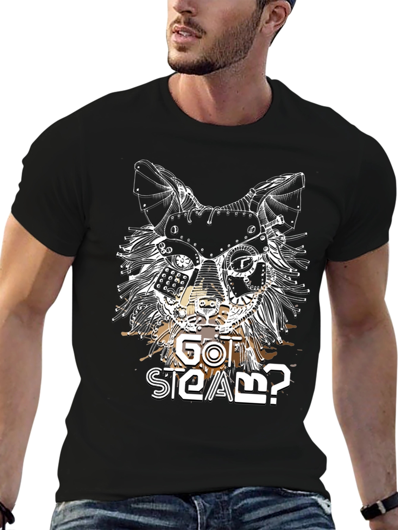 Steampunk Cat Graphic Tee - Got Steam?