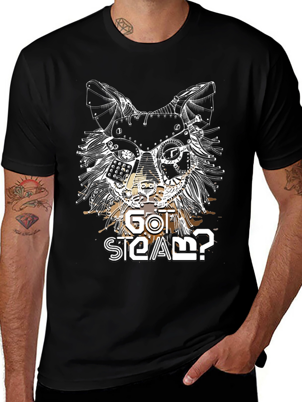 Steampunk Cat Graphic Tee - Got Steam?