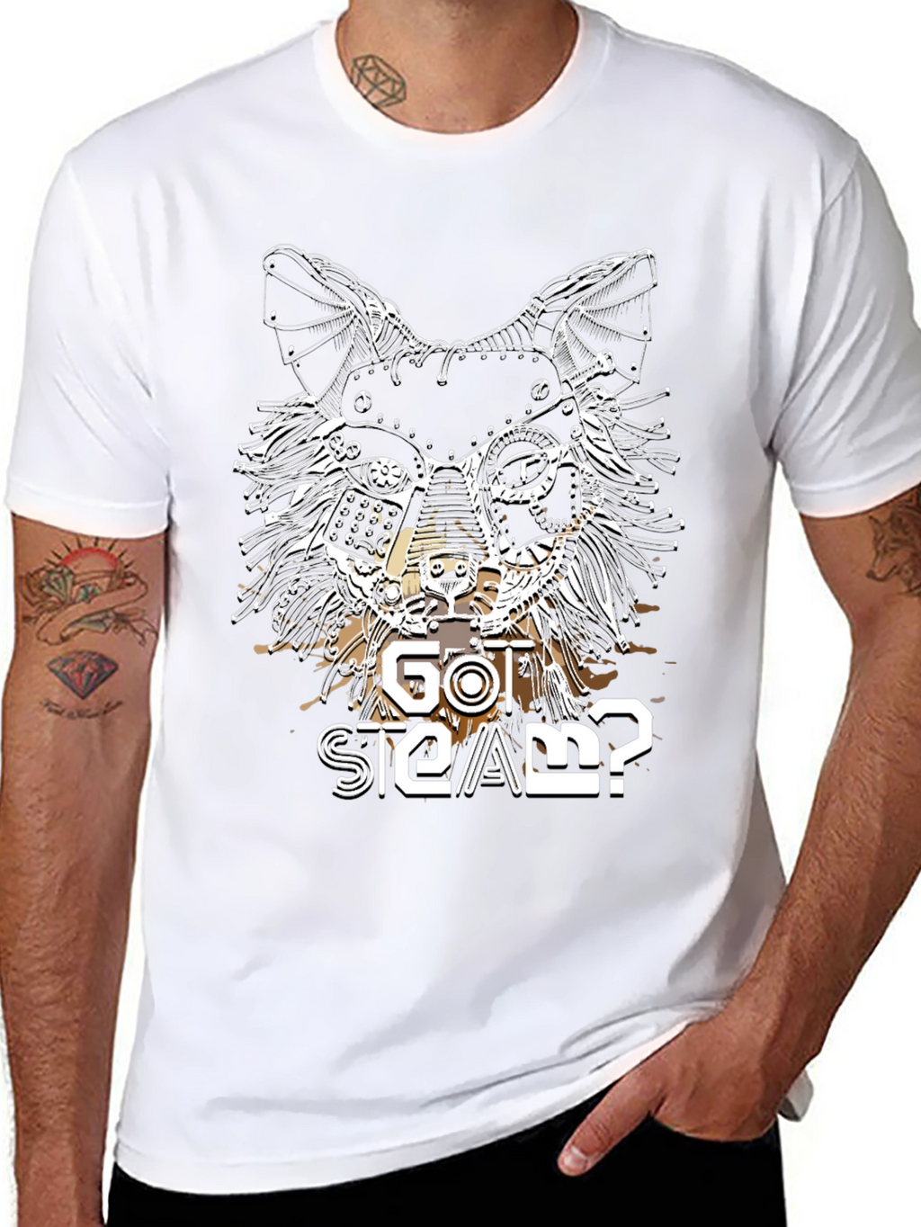Steampunk Cat Graphic Tee - Got Steam?