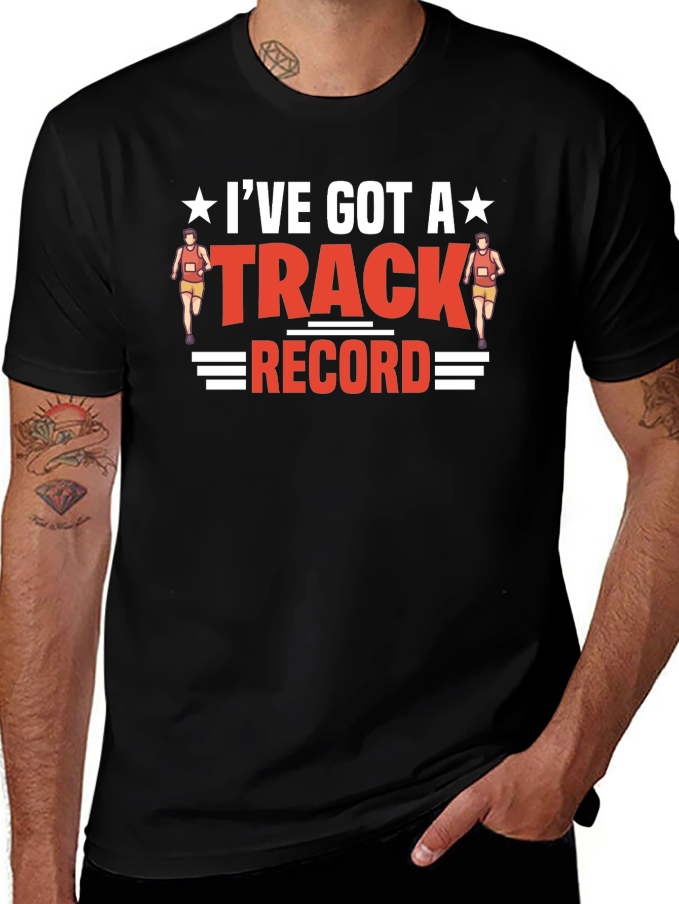 Track Record Graphic T-Shirt - Running Theme