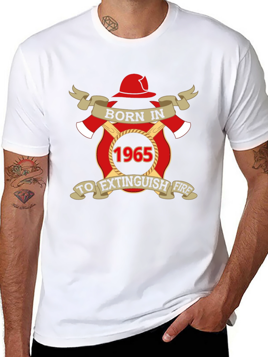 Born In 1965 Firefighter T-Shirt