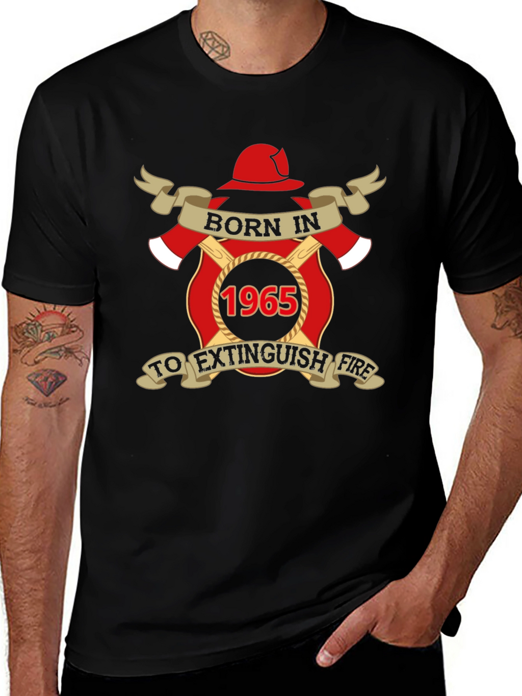Born In 1965 Firefighter T-Shirt