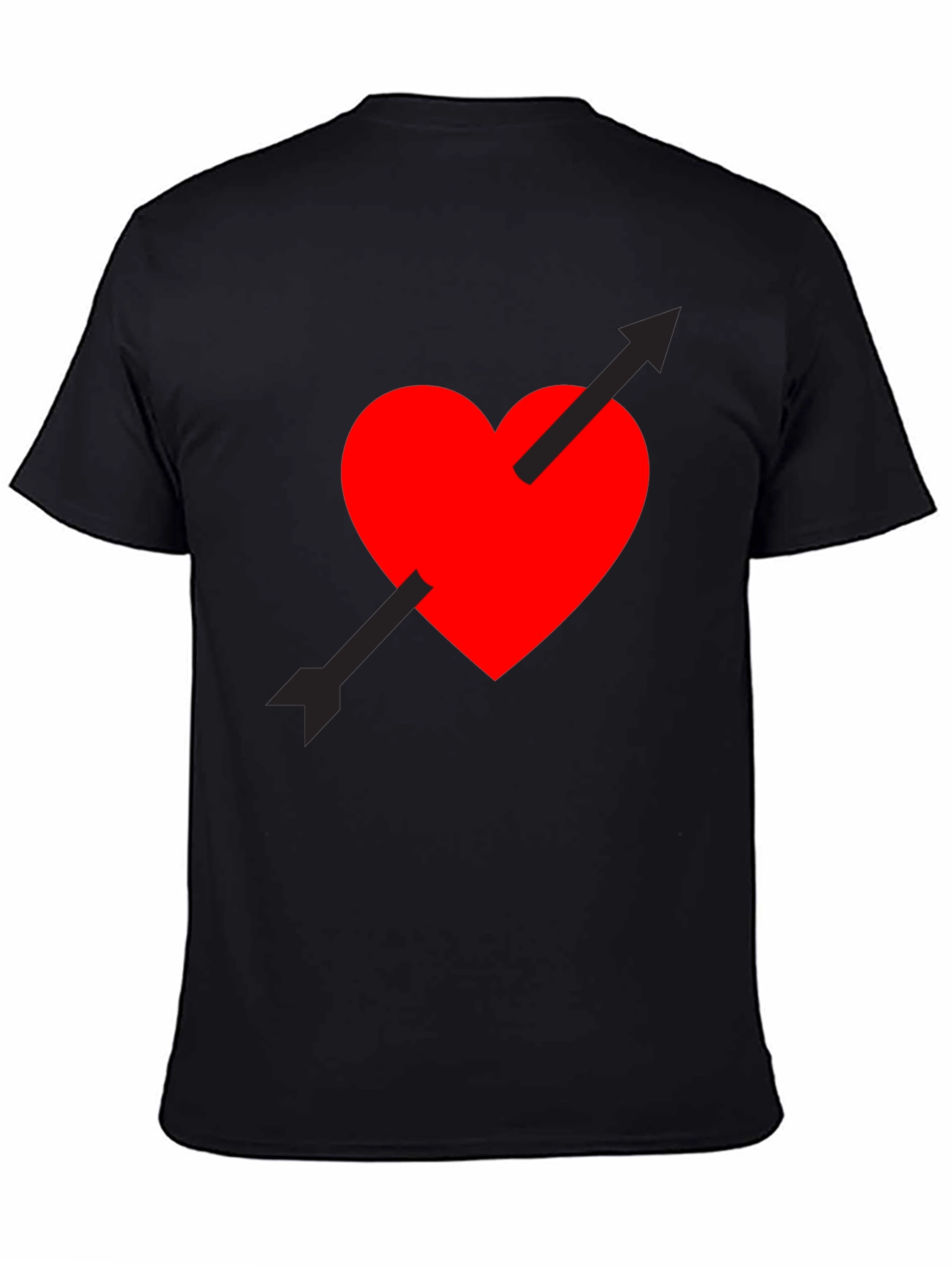 Heart Arrow Graphic Tee - Black