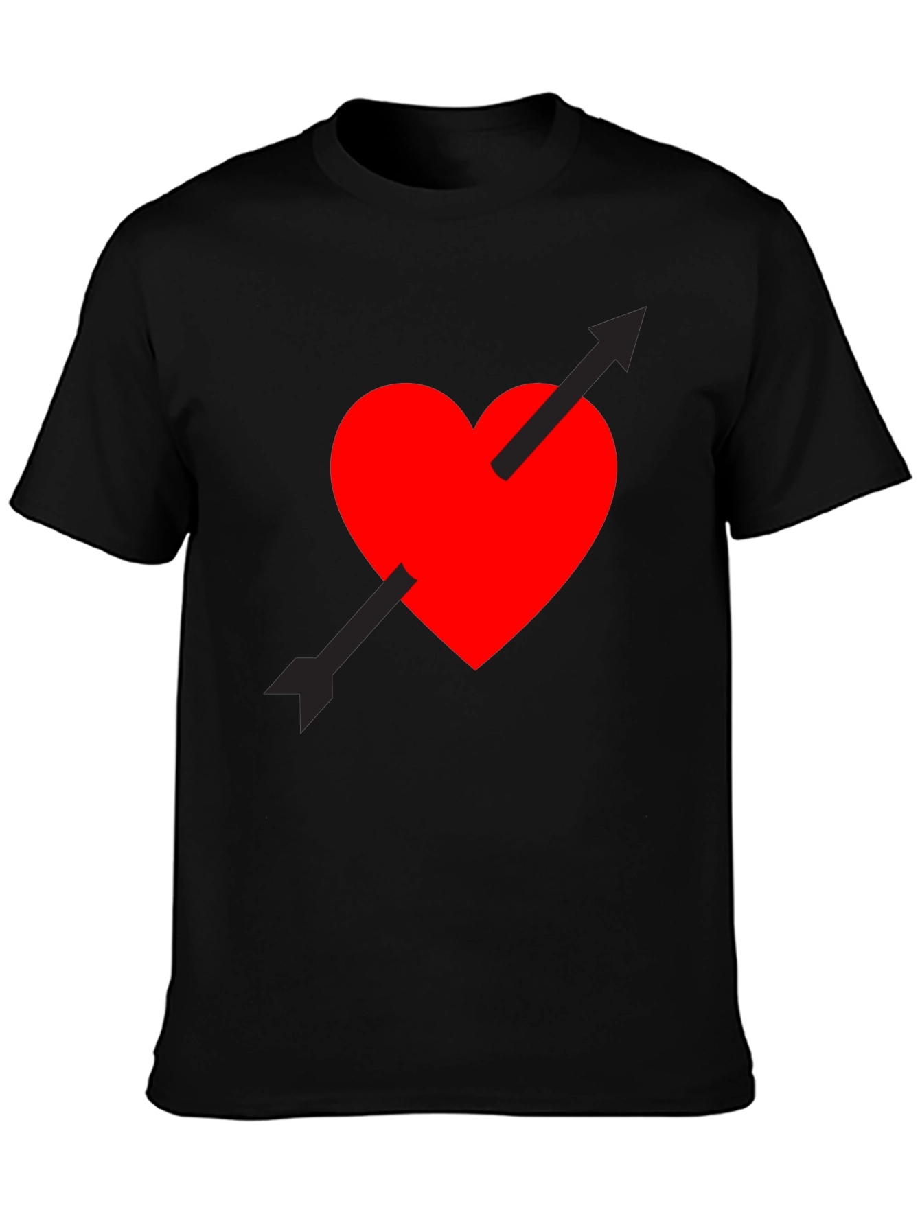 Heart Arrow Graphic Tee - Black