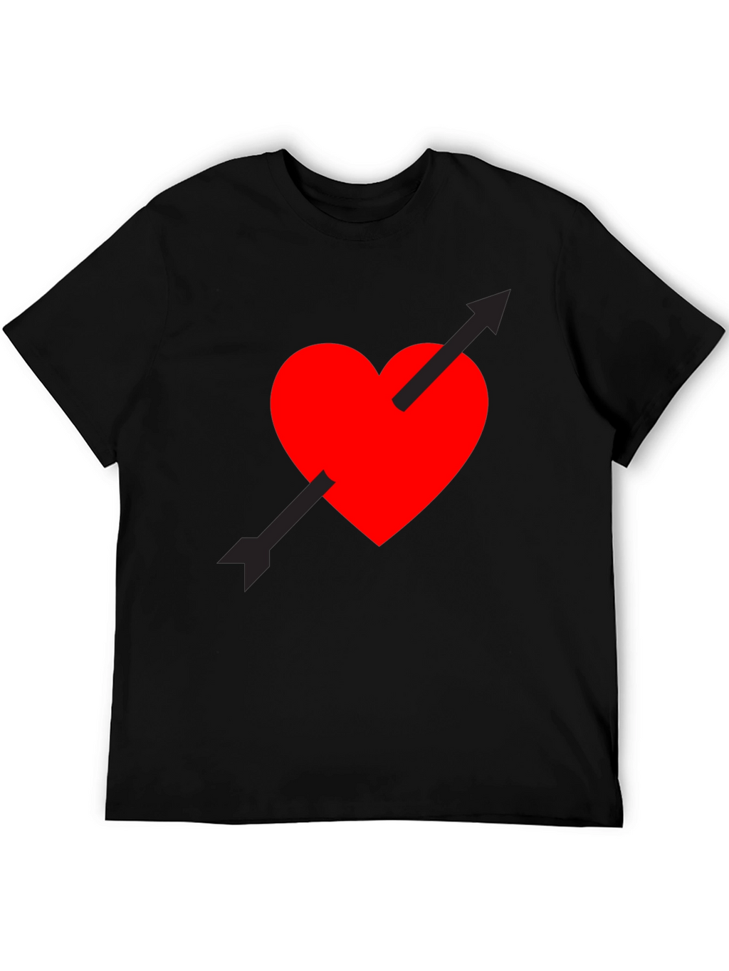 Heart Arrow Graphic Tee - Black