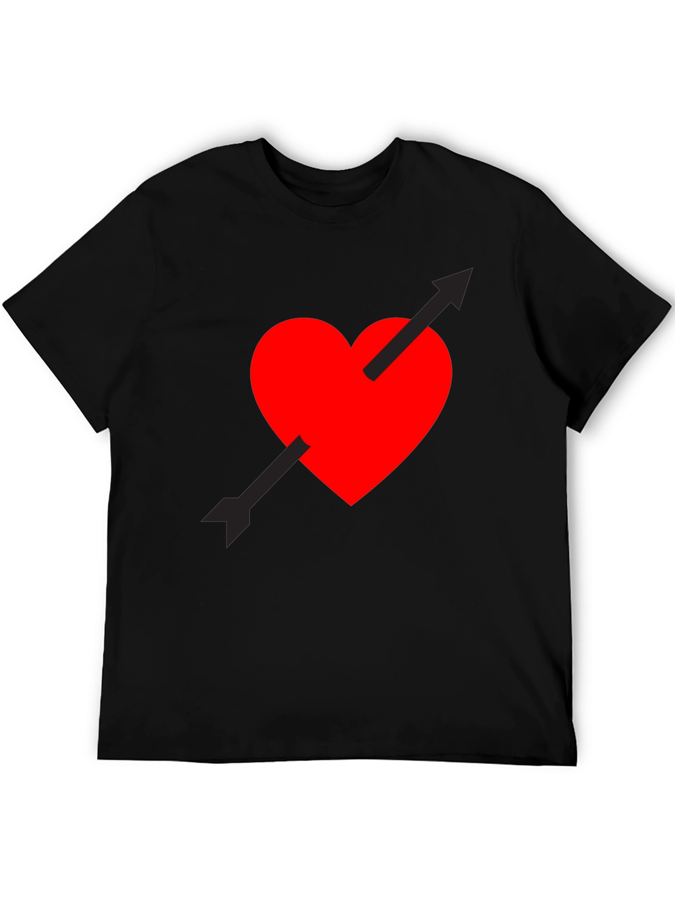 Heart Arrow Graphic Tee - Black