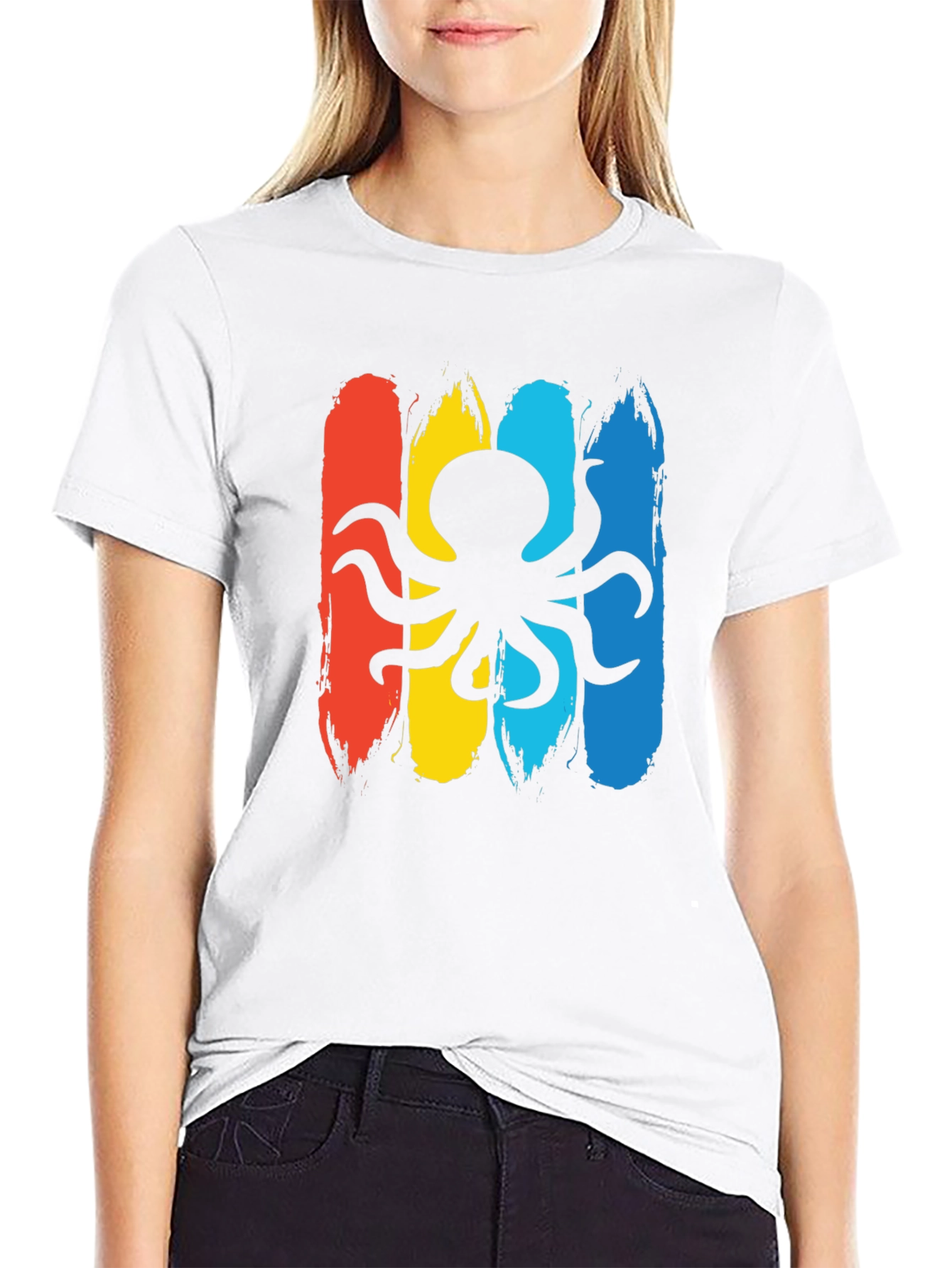 Octopus Graphic Mens Black T-Shirt