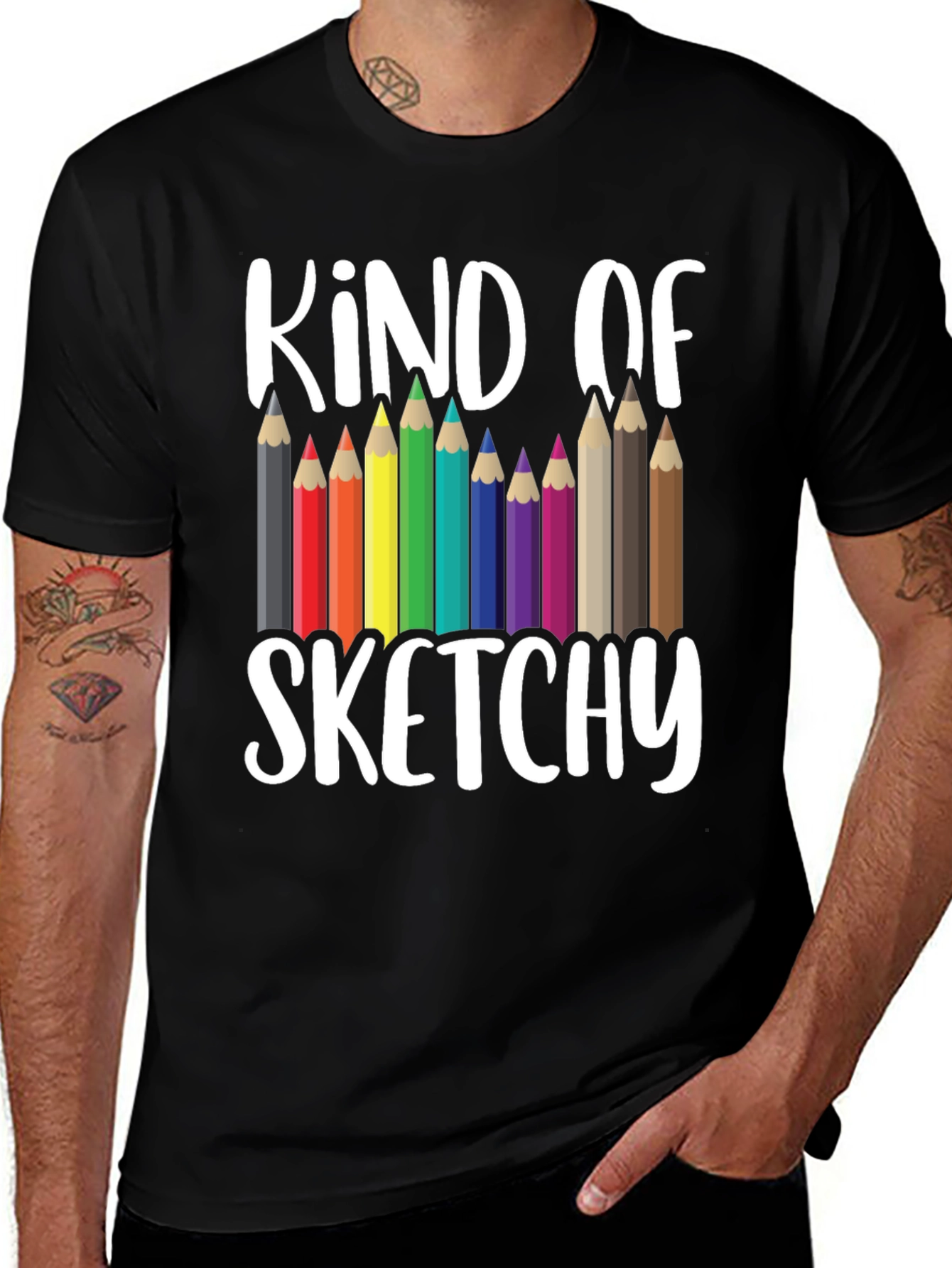 Kind of Sketchy Graphic Tee - Art Teacher T-Shirt