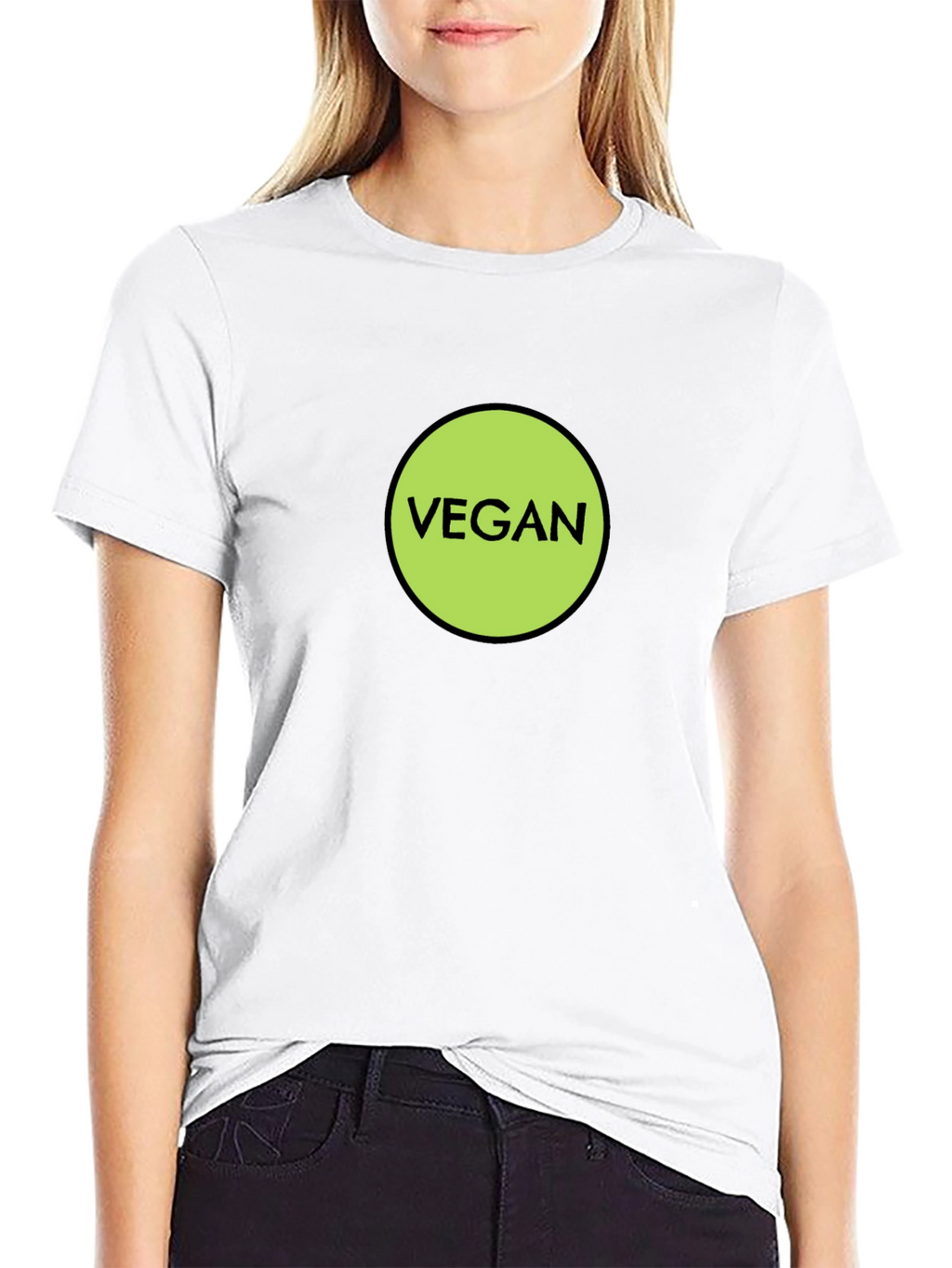 Vegan Statement T-Shirt - Black Cotton Tee
