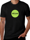 Vegan Statement T-Shirt - Black Cotton Tee