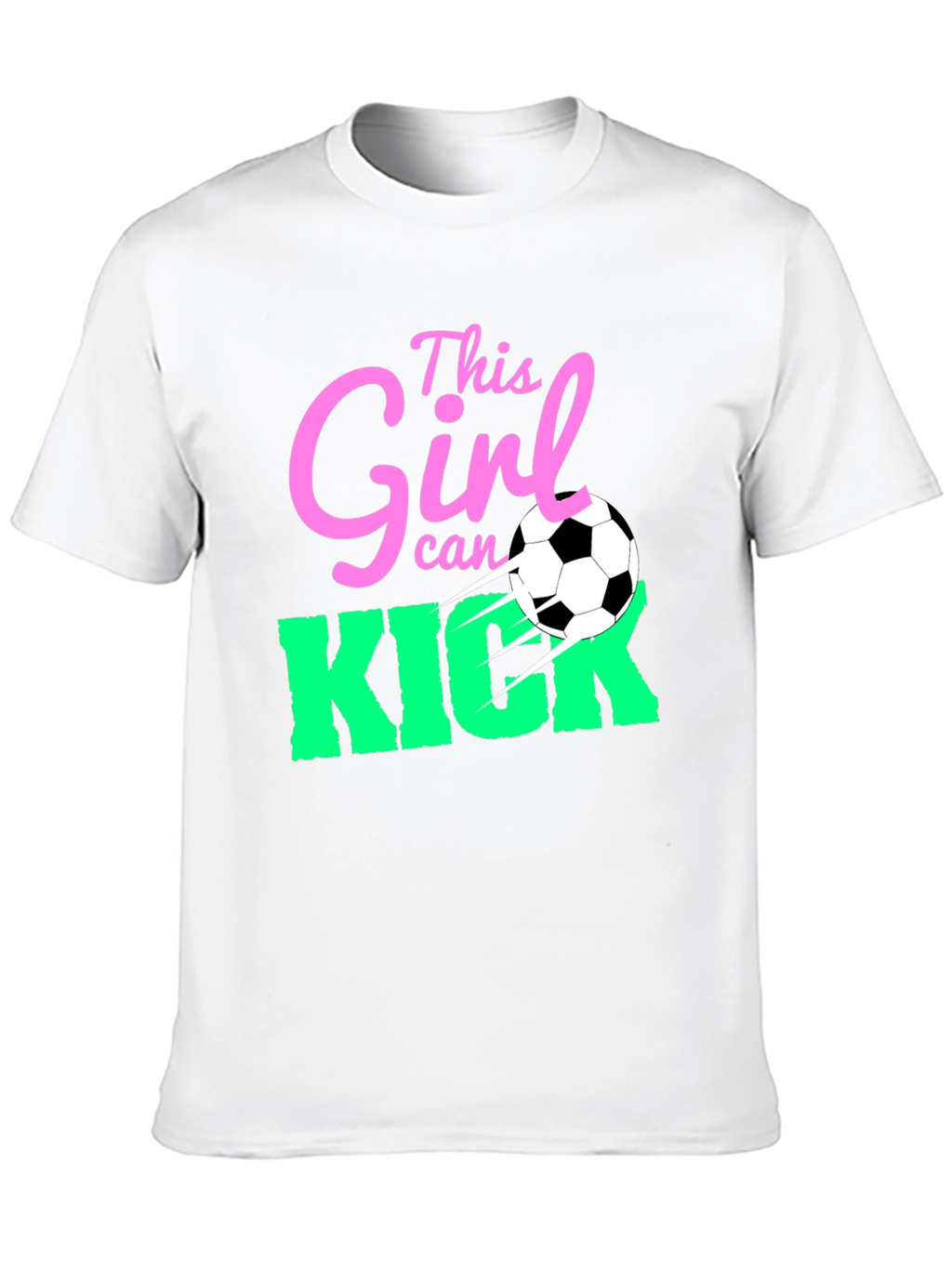 This Girl Can Kick Soccer Graphic T-Shirt
