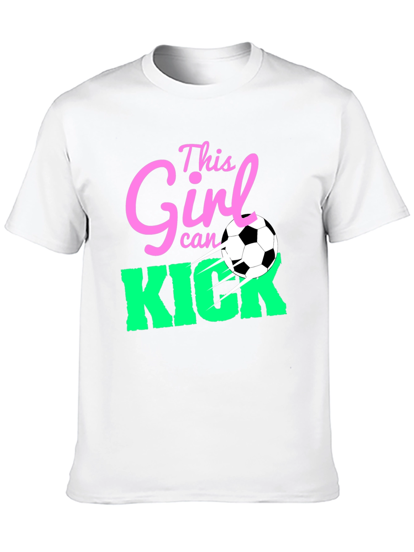 This Girl Can Kick Soccer Graphic T-Shirt