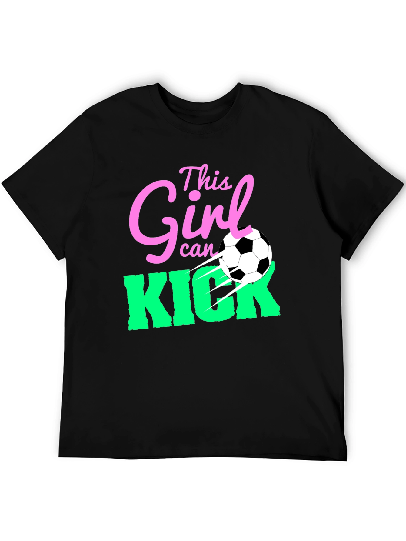This Girl Can Kick Soccer Graphic T-Shirt