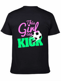 This Girl Can Kick Soccer Graphic T-Shirt