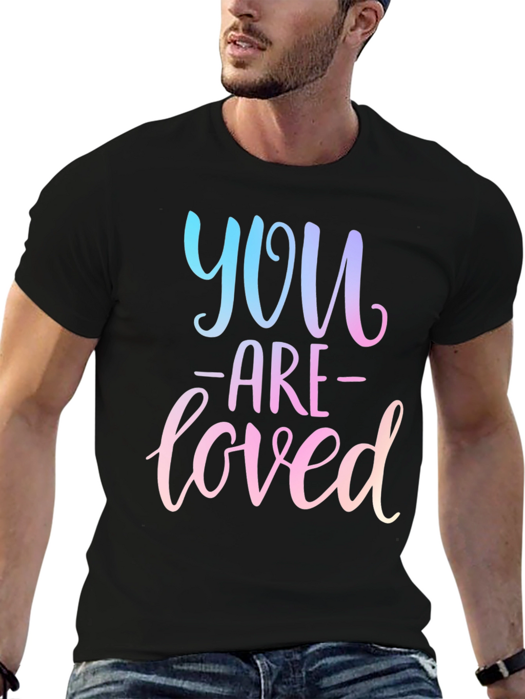 You Are Loved Black Graphic Tee