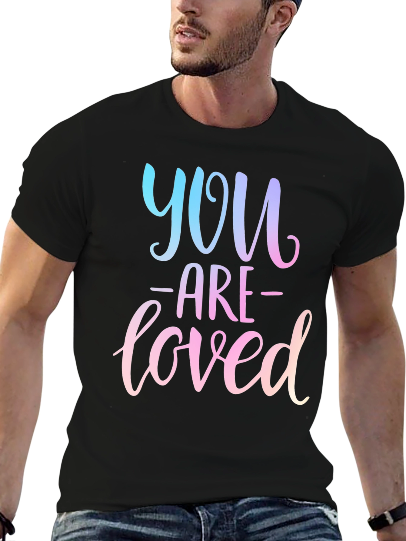 You Are Loved Black Graphic Tee