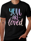 You Are Loved Black Graphic Tee