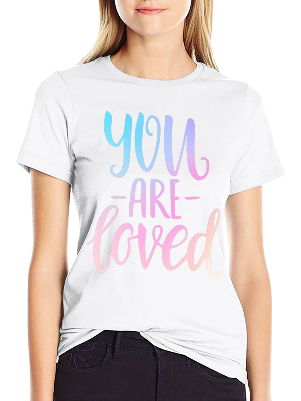 You Are Loved Black Graphic Tee