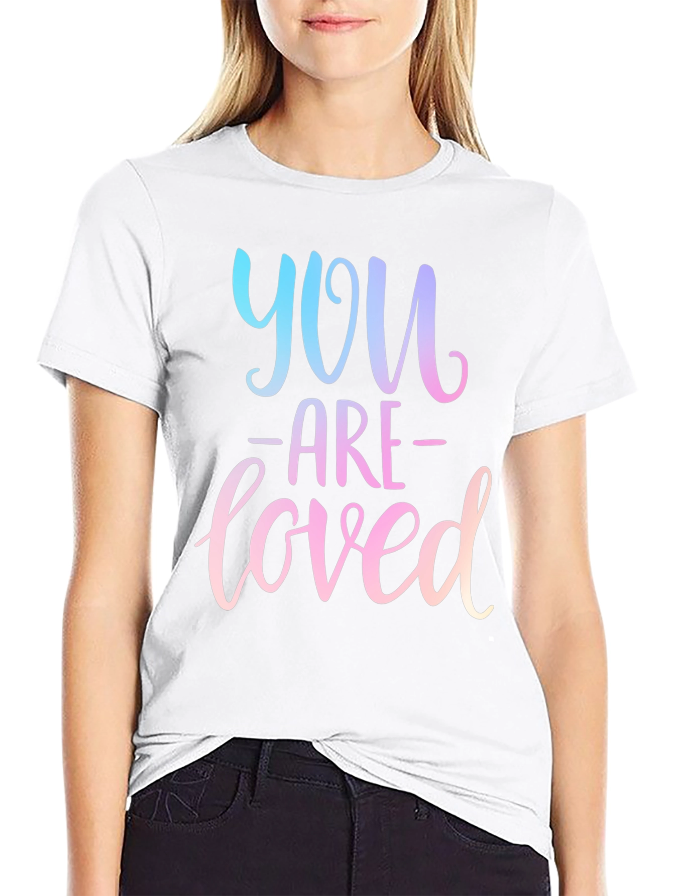 You Are Loved Black Graphic Tee