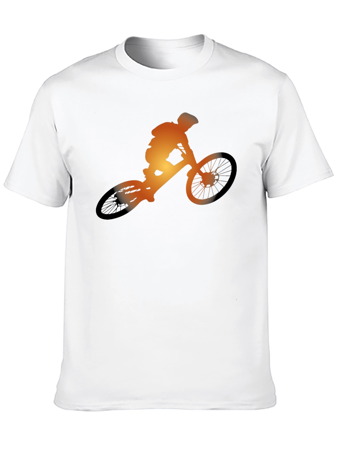 Mountain Biker Silhouette Graphic Tee