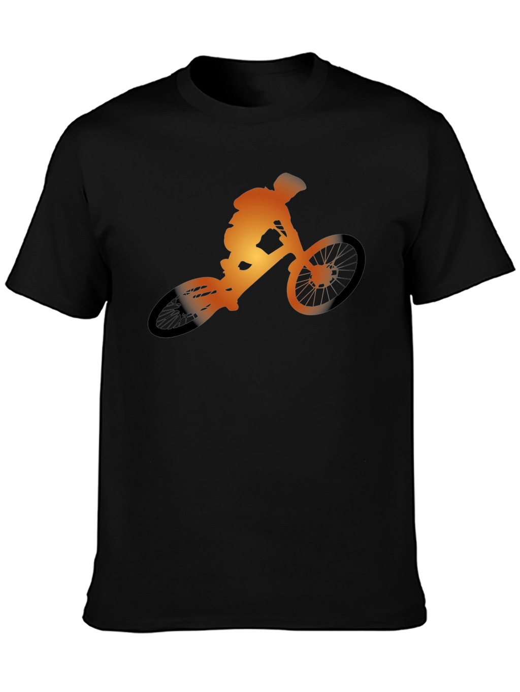 Mountain Biker Silhouette Graphic Tee