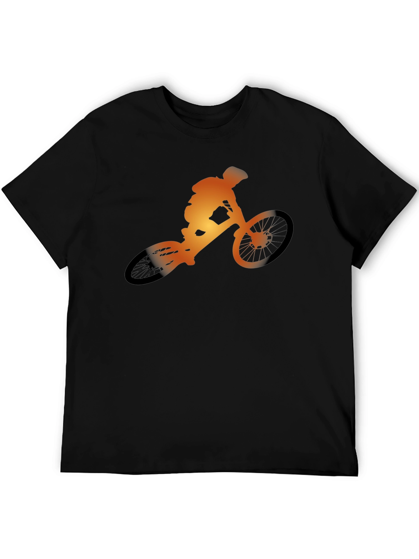 Mountain Biker Silhouette Graphic Tee