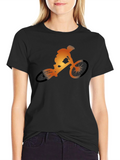 Mountain Biker Silhouette Graphic Tee