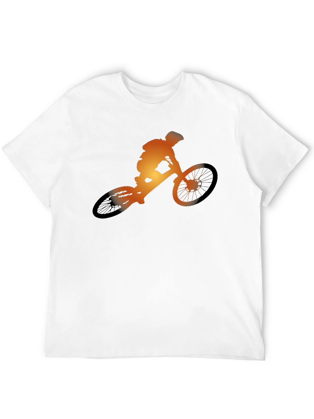 Mountain Biker Silhouette Graphic Tee