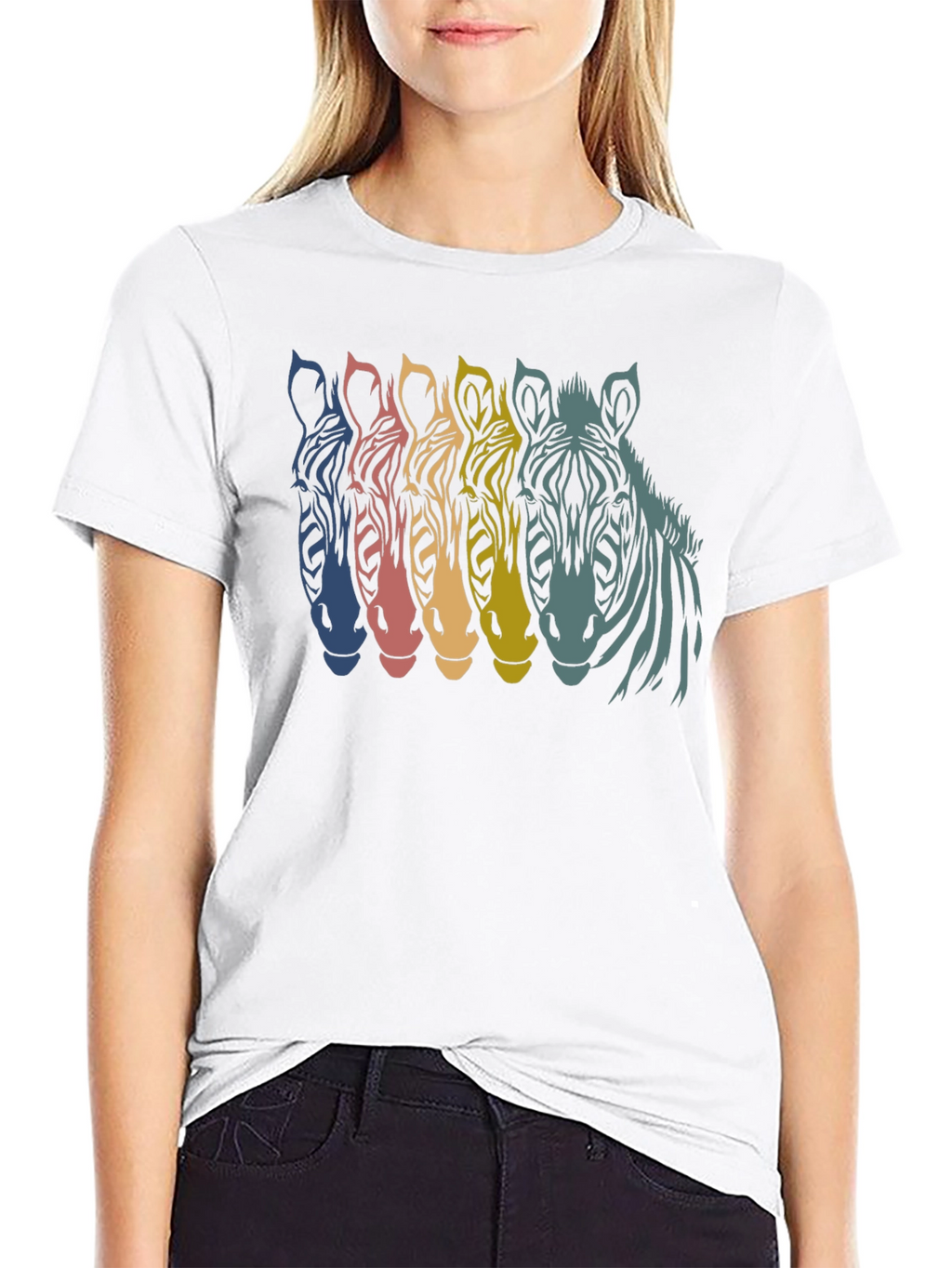 Retro Zebra Graphic T-Shirt