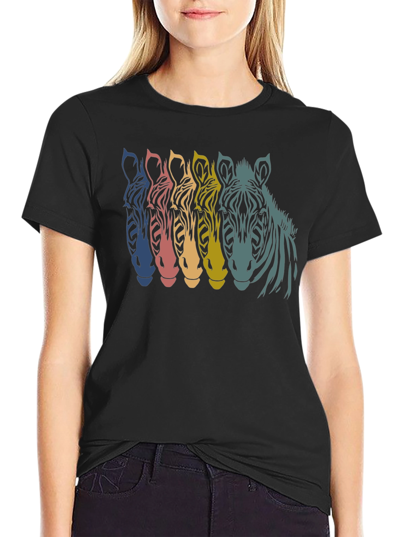 Retro Zebra Graphic T-Shirt