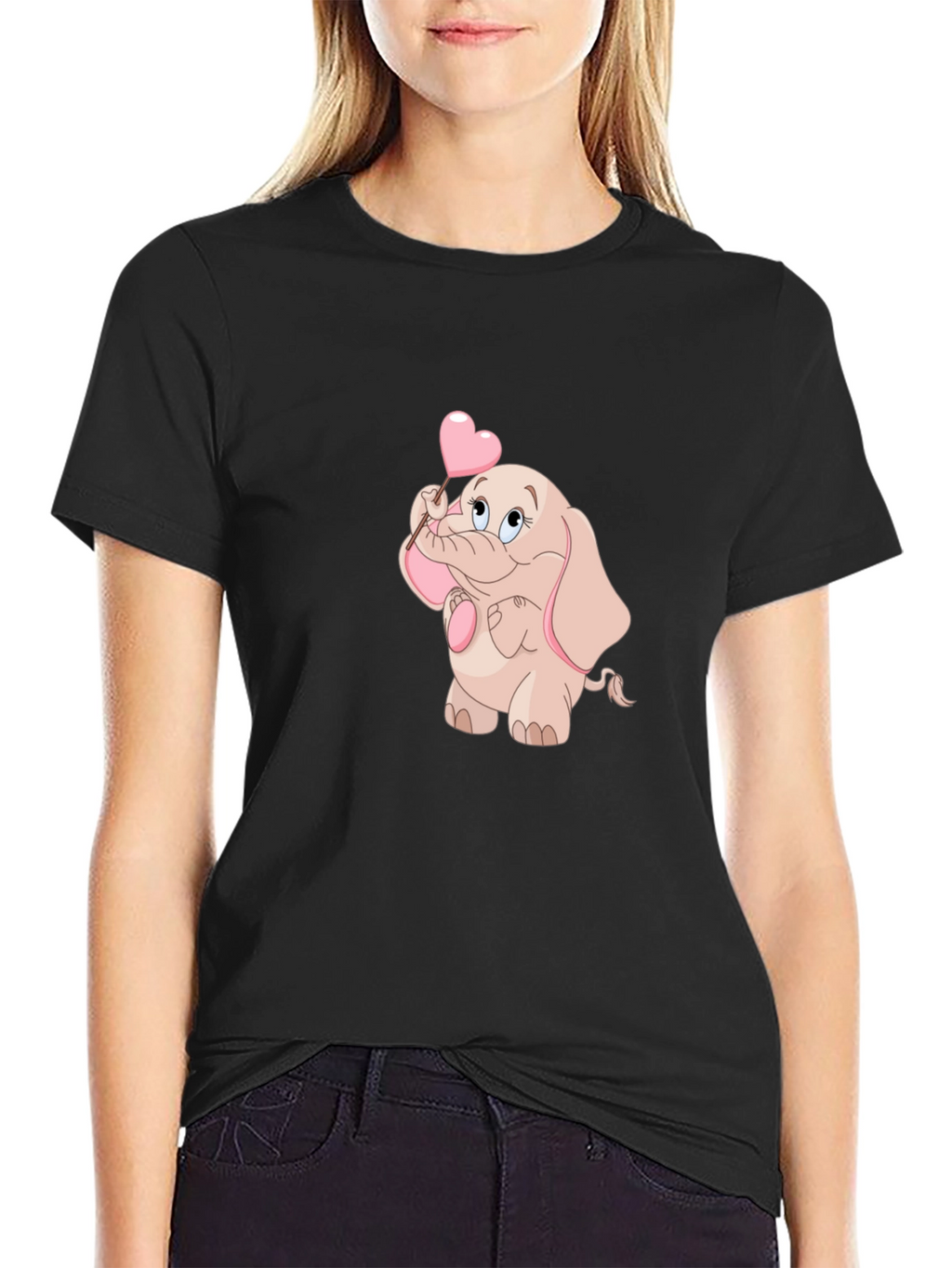 Cute Elephant Holding Heart T-Shirt