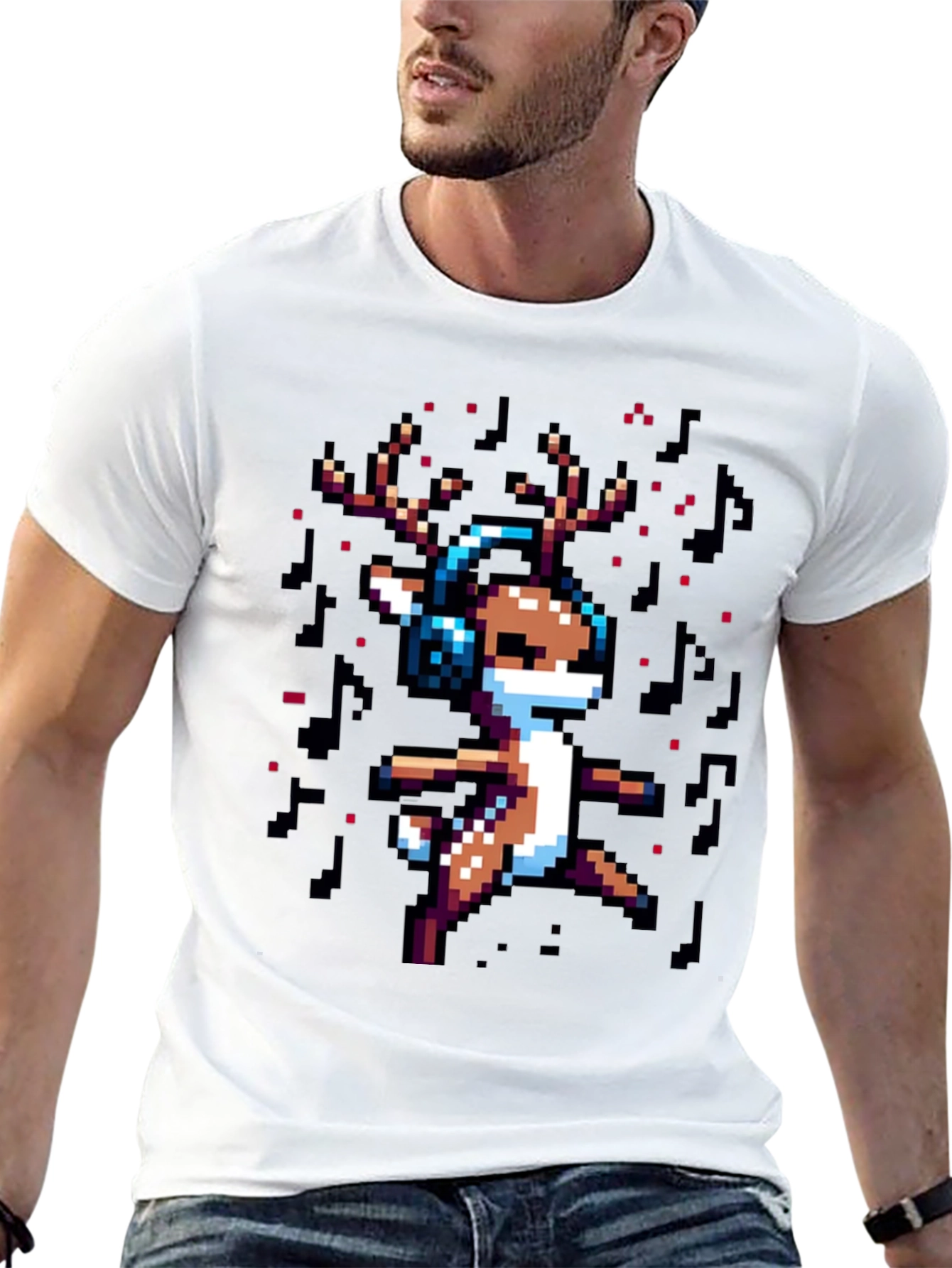 Pixel Reindeer T-Shirt