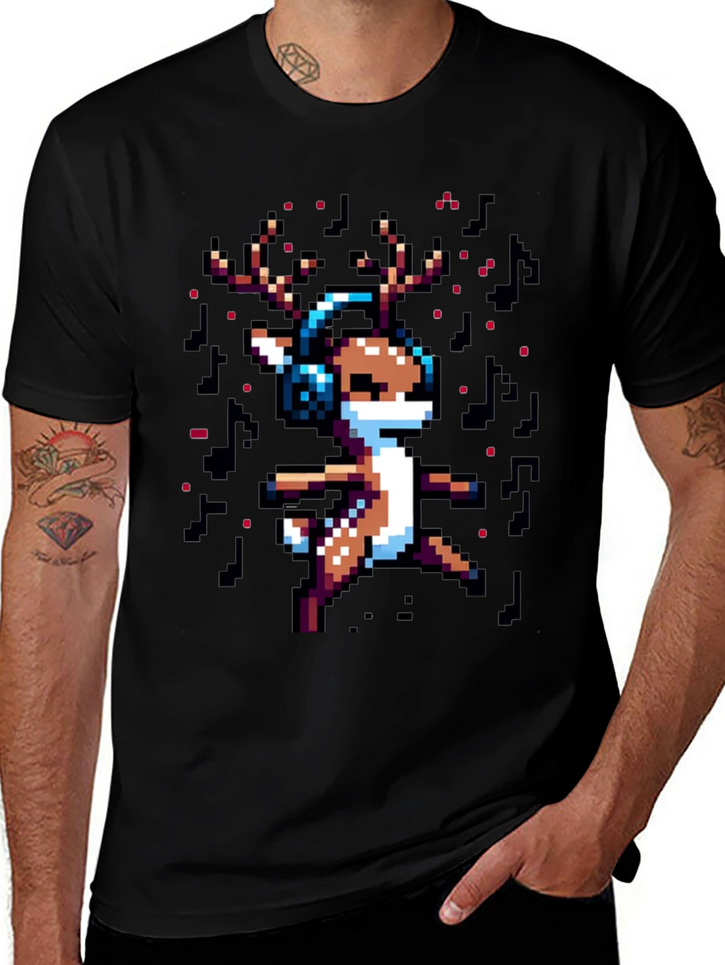 Pixel Reindeer T-Shirt