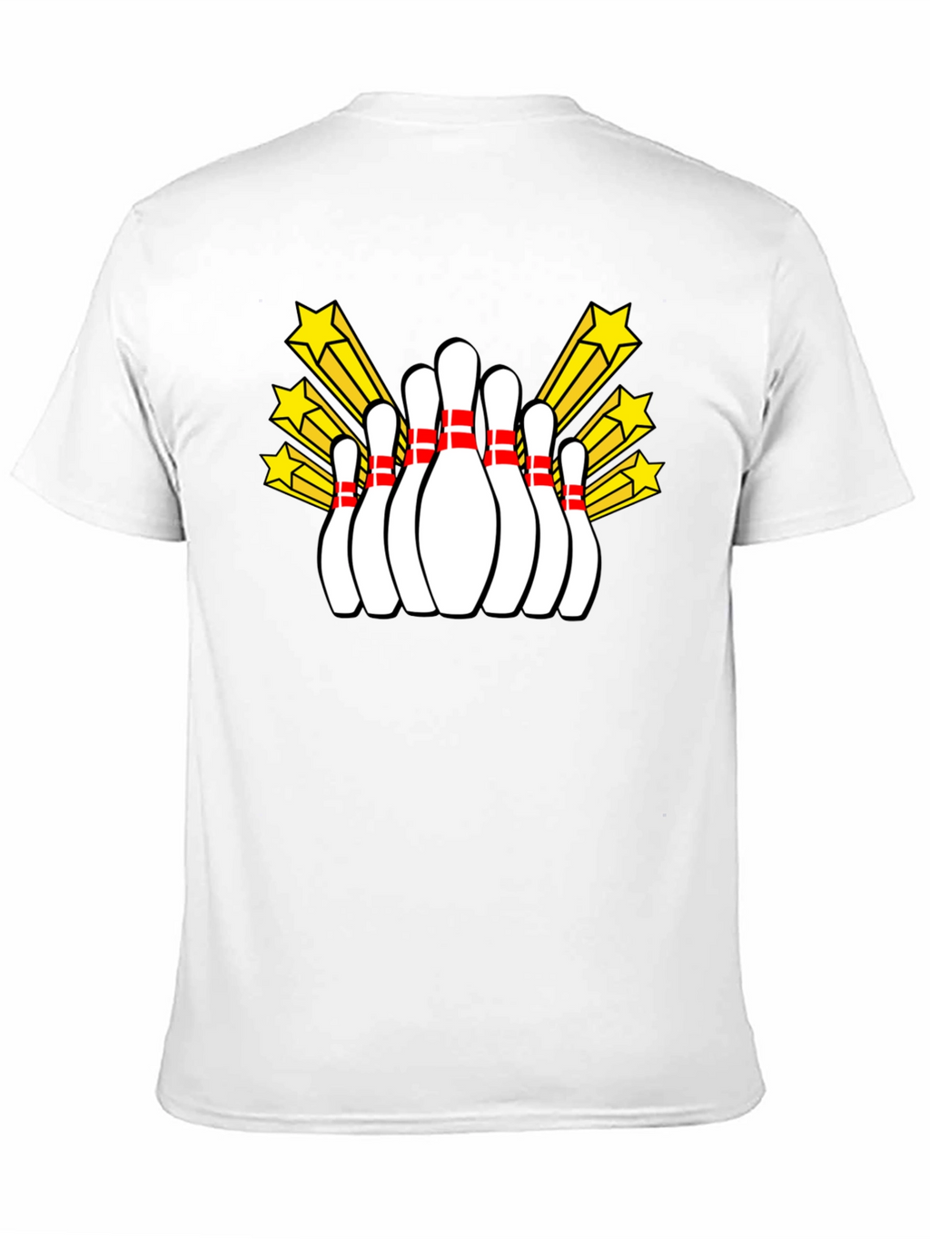 Bowling Pin Starburst Graphic Tee - Black