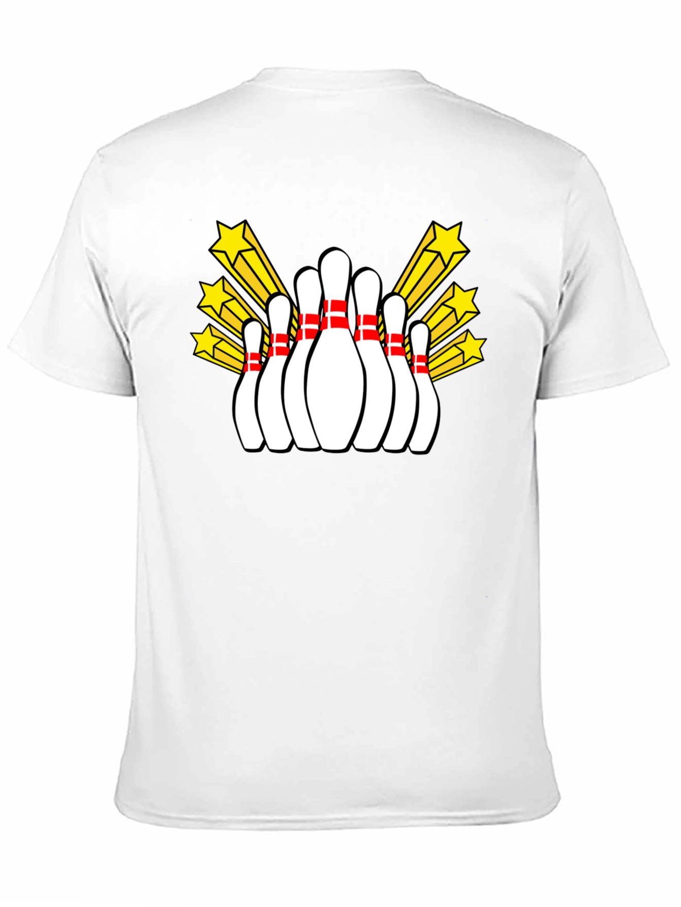 Bowling Pin Starburst Graphic Tee - Black