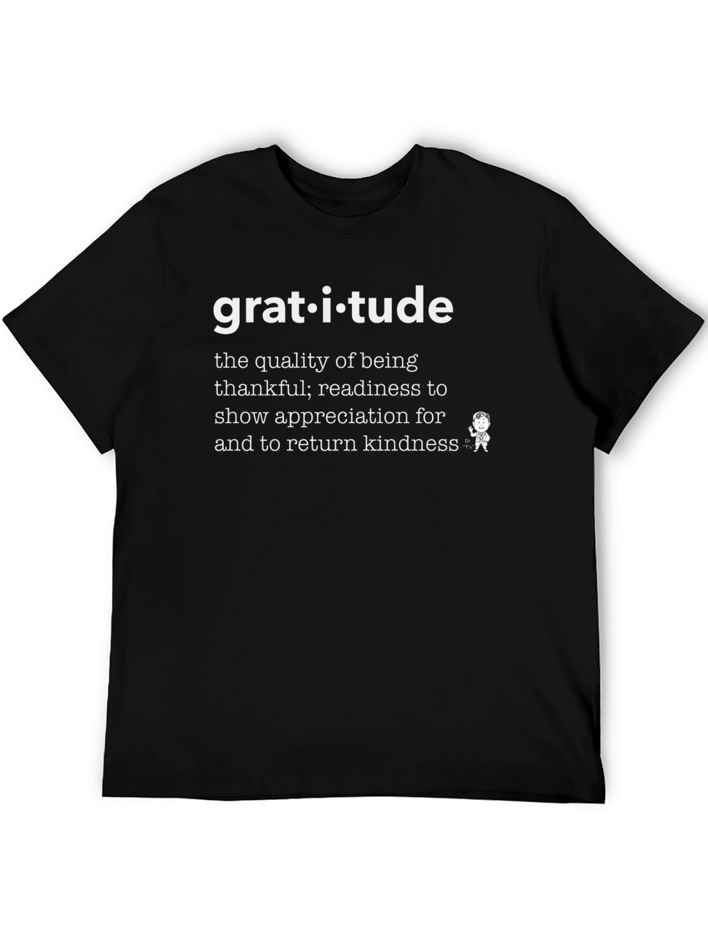 Gratitude Definition Graphic Tee - Black