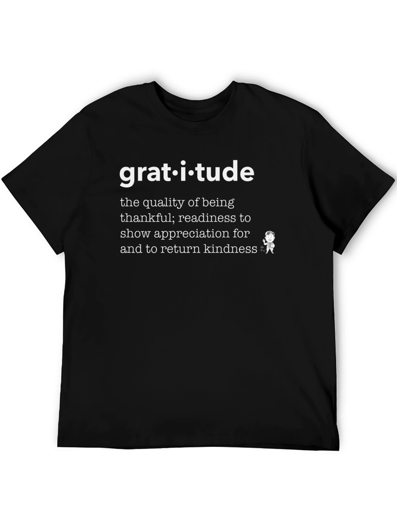 Gratitude Definition Graphic Tee - Black