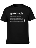 Gratitude Definition Graphic Tee - Black