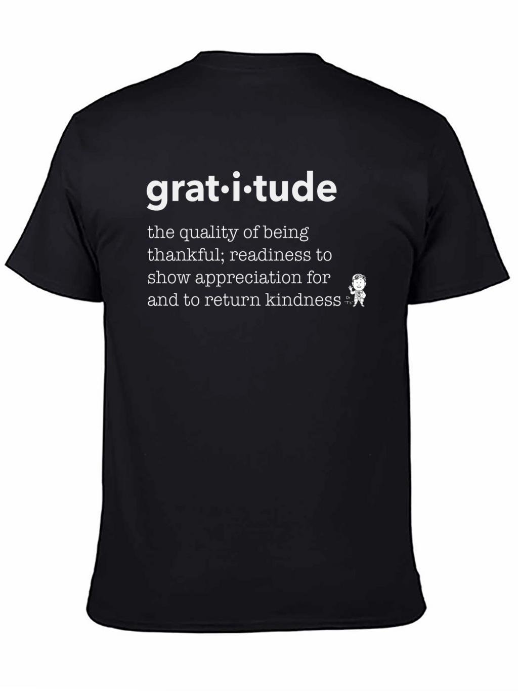 Gratitude Definition Graphic Tee - Black