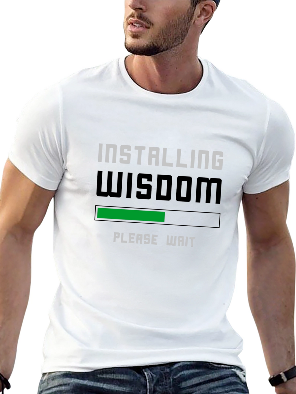 Installing Wisdom T-Shirt - Geeky Funny Tee